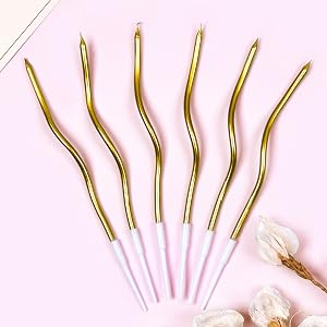 gold spiral candles