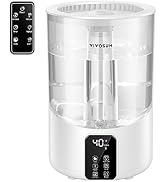 VIVOSUN 4L Air Humidifier, 2-in-1 Top Fill Cool &amp; Warm Mist Humidifier, Indoor Ultrasonic Humidif...