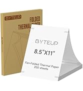 ByteUp Thermal Printer Paper 8.5 x 11 Inch, Quick-Dry US Letter Paper, Compatible with C80 Portab...