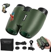 2026 New HD Small 12X30 Compact Binoculars with Phone Adapter BAK4 Prism FMC Lens, High Powered S...