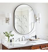 Antok Wall Mirror, 24"x36" Bathroom Vanity Mirror, Anti-Rust HD Tempered Glass, Wall Mounted Mirr...