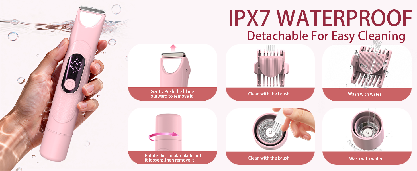 Bikini Trimmer for Women : 3-in-1 Painless Electric Shaver