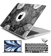 Batianda AstroGrid Case for MacBook Air 13.6" M2-M5 Chip, Galaxy Swirl | 4-in-1 set with black ga...