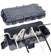 OUTDSPLY Medium Outdoor Electrical Box (11.6x5.7x4.1 inch), IP54 Waterproof Extension Cord Cover ...