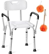 Shower Chair with Handels Set of 3 Includes Back Scrubber &amp; Additional Sponge Tool Free Shower Ch...