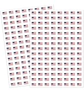 JarThenaAMCS 2400Pcs Patriotic Mini Sticker American Flag Paper Decals 4th of July Self-Adhesive ...