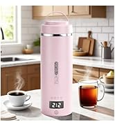 Travel Kettle Mini Portable Electric Kettle with 4 Temperature Settings, Plug in 304 Stainless St...
