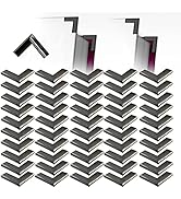 50 Pack Gunmetal Corners - Protect Corners and Decorate Your Book, for Scrapbook, Notebook, Photo...