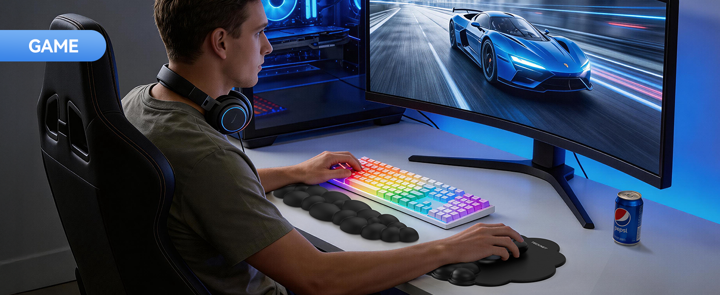 Cloud Wrist Rest &amp;amp; Ergonomic Mouse Pad