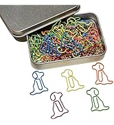 Cute Paper Clips, 60PCS Dog Shaped Paper Clips Golden Retriever Animal Bookmarks Clips, Assorted ...