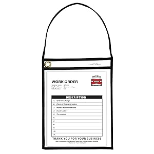 Stitched Shop Ticket Holders with Hanging Strap