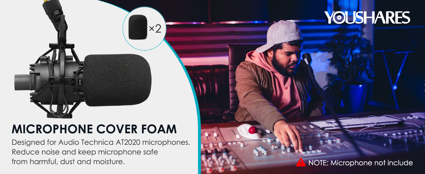 Mircophone Windscreen is specially designed to fit Audio-Technica AT2020,AT2020USB, AT2020USB+ 