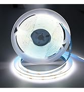ShineBurky 16.4FT/5M COB LED Strip Lights, Cold White 6500K Cuttable LED Tape Lights, 1600 LEDs H...