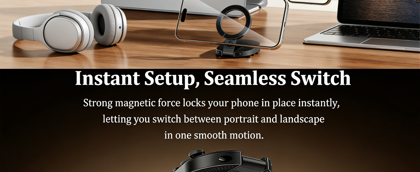3-in-1 Magnetic Suction Cup Phone Mount with Suction