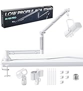 Low Profile Mic Arm, 360° Rotatable Microphone Boom Arm Mic Stand for Fifine AM8 K669B Blue Yeti ...