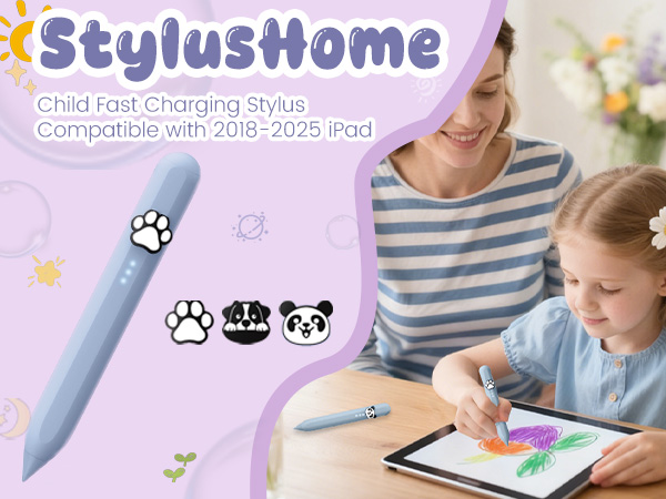 Kid Friendly stylus pen for ipad Kids Active Pencil Fast Charge children teenager study read blue