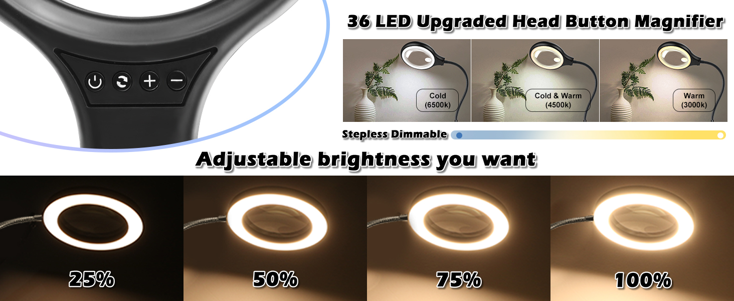 10X 30X Large Floor Magnifying Glass with Light and Stand