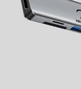 USB C Hub 7-in-1 with 4K HDMI Splitter, 100W PD Charging, USB 3.0/2.0 Ports, SD/TF Card Reader &amp; ...