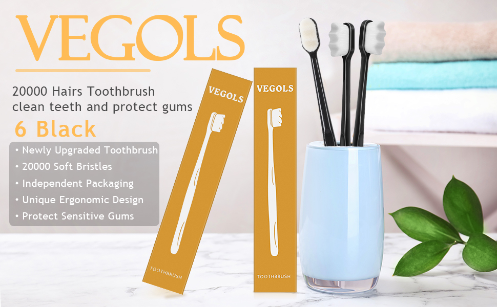 Adult Extra Soft Toothbrush with 20000 Soft Bristles, Micro Nano Manual Toothbrushes