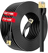 132 ft/40M Shielded RJ45 CAT 7 Ethernet Cable S FTP Outdoor Indoor Flat Ethernet Cable High Speed...