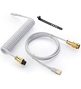 GUNMJO Starlight Coiled USB C Keyboard Cable for Gaming Keyboard, Double-Sleeved Mechanical Keybo...