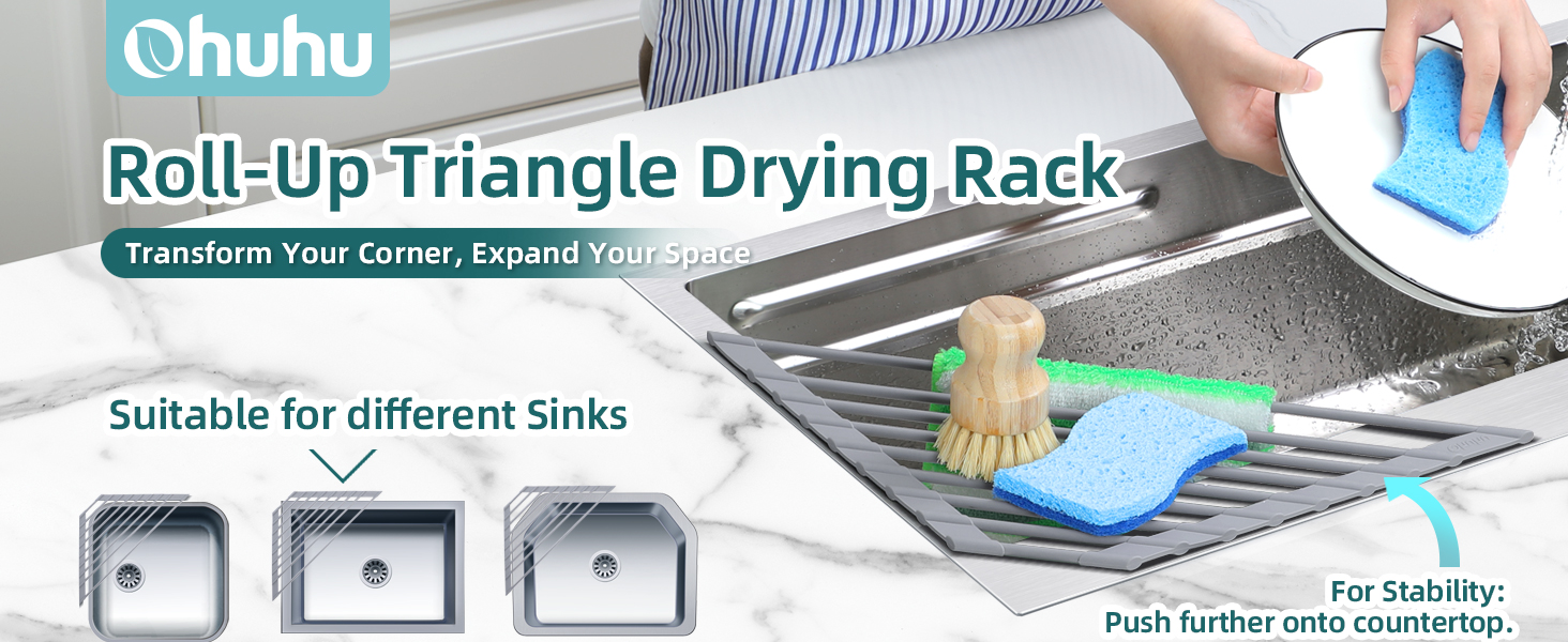 sink corner drying rack