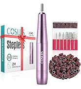 COSLUS C40 Electric Nail Drill File Professional: for Acrylic Gel Dip Powder Nails Portable Nail ...