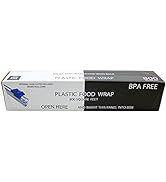 Plastic Food Wrap- 800 SQ. FT. BPA-Free, Includes Optional Slide Cutter, Extra Cling And No Mess,...