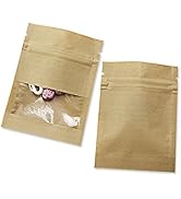 MITOB 100 Pack Clear Window Resealable Small Packets (2.75x3.54 inch) Seed Coin Envelopes Writabl...