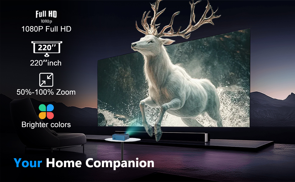 projector;mini projector;portable projector;projector with wifi and bluetooth;projector for bedroom