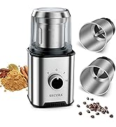 Secura Coffee Grinder Electric, Spice Grinder Electric, Coffee Bean Grinder, Dry &amp; Wet Grinders f...