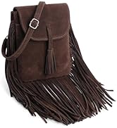 Dora &amp; Liz Fringe Small Crossbody Bags for Women Trendy Designer Cell Phone Bag Suede Tassel Wall...