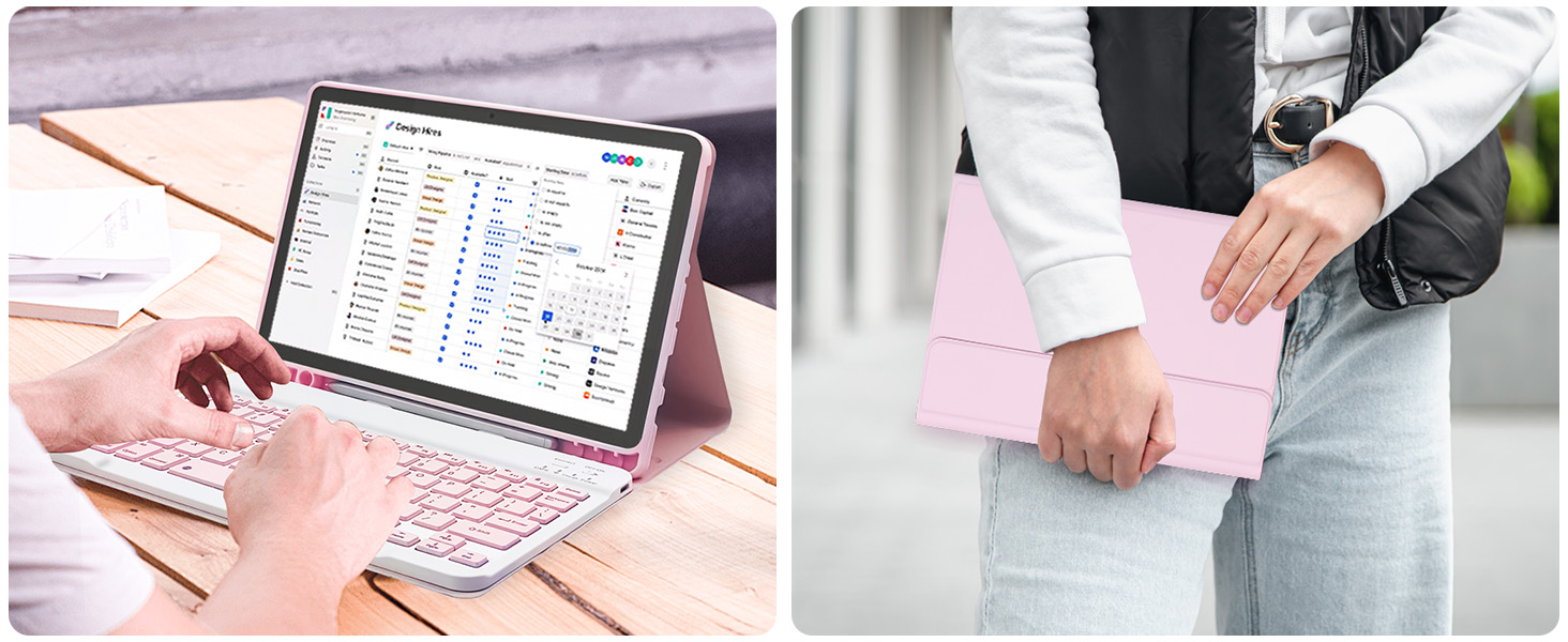HD 10/10 Plus Keyboard case-Pink+-7