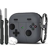 RFUNGUANGO AirPods 3rd Generation Case Cover with Keychain,Game Player Design for Kids Teenager W...