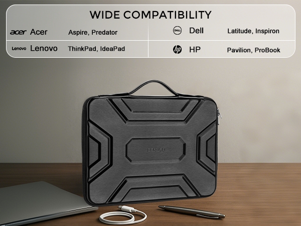 domiso 15.6 inch laptop sleeve with handle shockproof computer bag waterproof eva