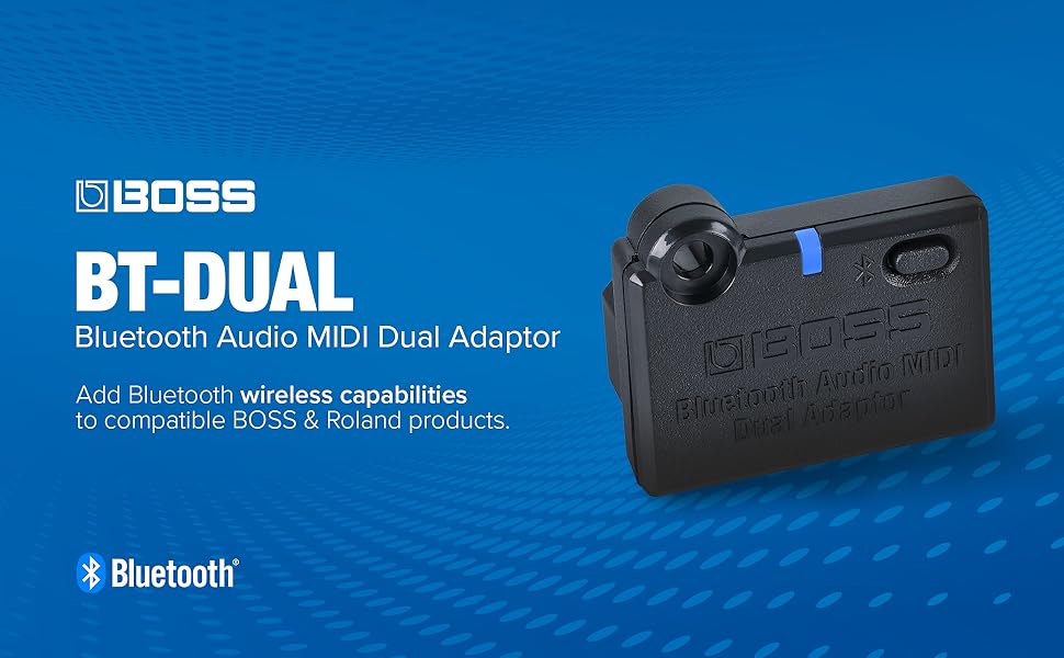 BOSS, Roland, bluetooth, wireless, midi, adapter, bt-dual, cube, street, amplifier, busking, busker
