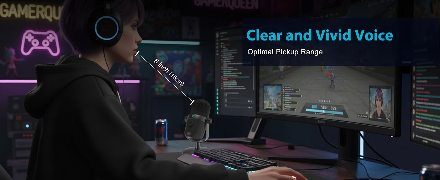 Optimal pickup range, clear and vivid voice