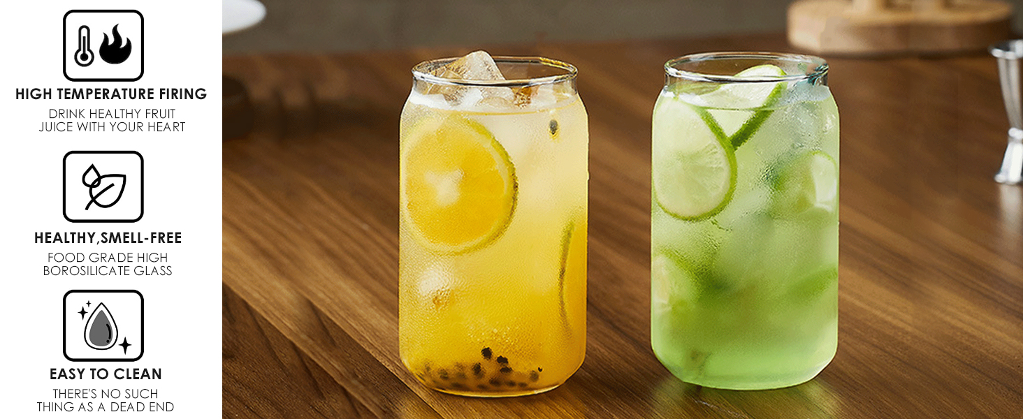 Drinking Glasses with Bamboo Lids
