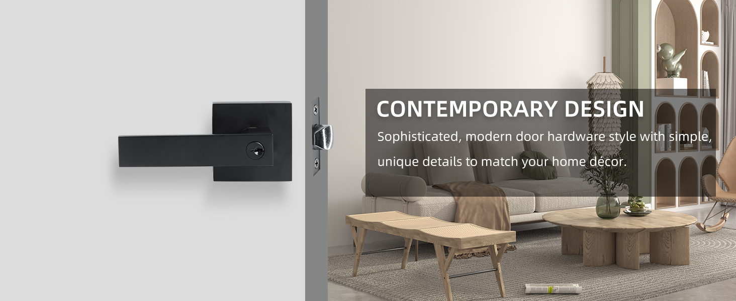 front door handle door levers bedroom door knobs with lock matte black door handle