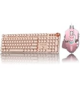 SEUNKWANG EWEADN V20 Typewriter Keyboard Wireless, 104 Keys Typewriter Style Mechanical Keyboard&...