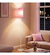 GOEBLESON Floor Lamp, Pole Lamp with Foot Switch, Modern Standing Lamp Shade, Minimalist Freestan...