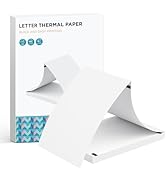 ByteCintia Thermal Printer Paper 8.5 x 11 Inch, US Letter Size Thermal Paper 200 Sheets, Advanced...