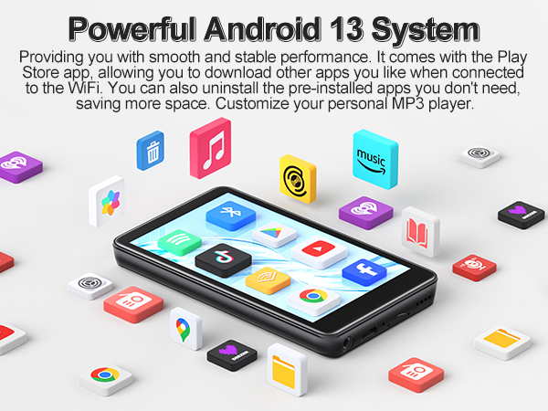 MP3 Player with Bluetooth and WiFi