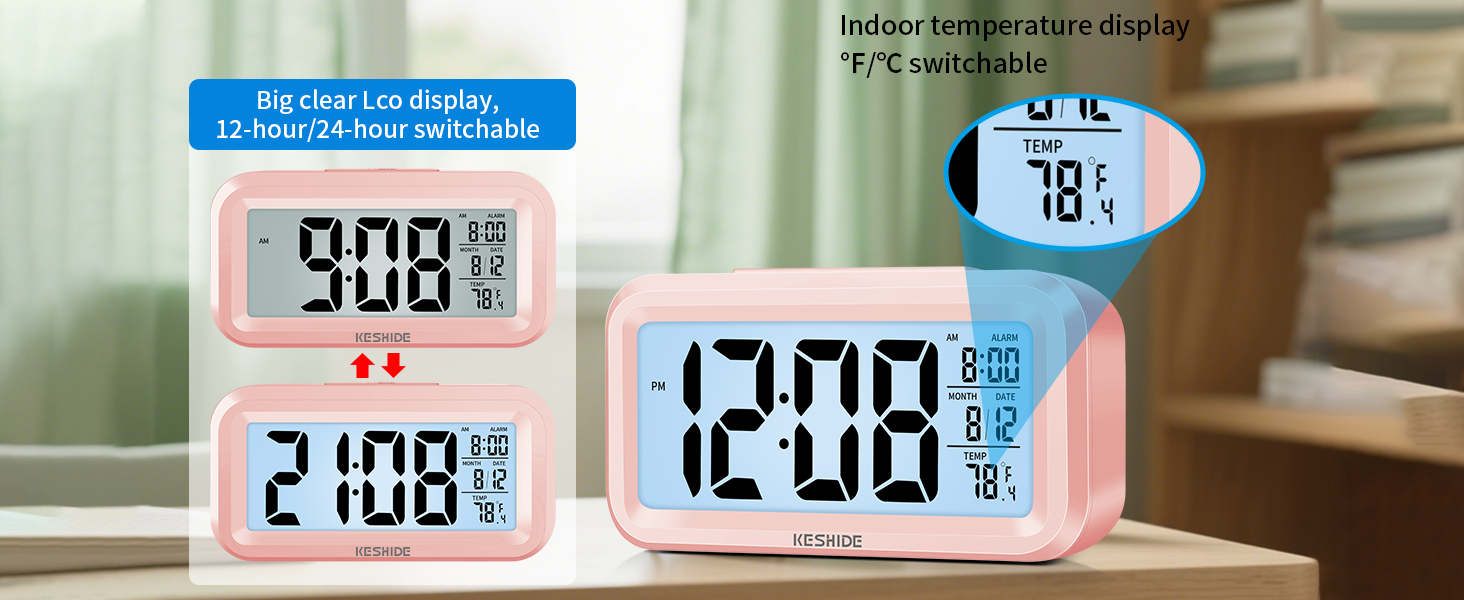 digital clock with temperature