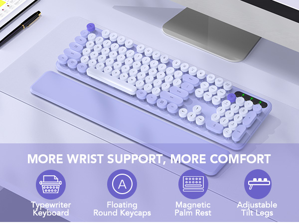 Magnetic palm rest provides more support for wrist and more comfort