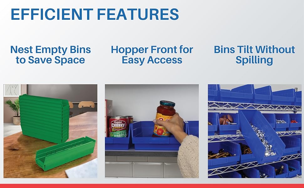 shelf bins accessories
