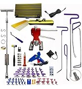90pcs/Set Car Body Paintless Dent Repair Kit, Slide Puller Tabs Hook Rods Tool Hammer Stainless S...