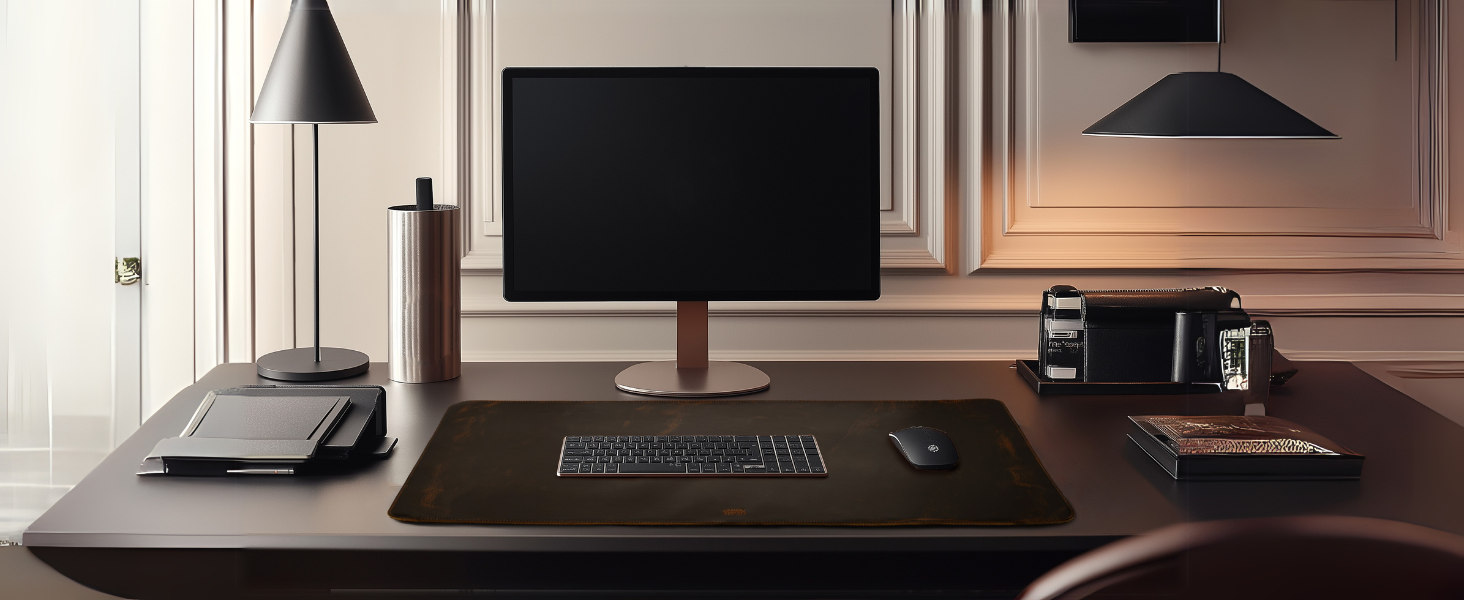 leather deskmat for computer laptop mat deskpad gaming pad home office usage workspace