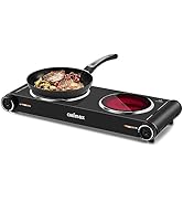 Cusimax Hot Plate For Cooking,1800w Double Infrared,Portable Electric Stove,Adjustable Temperatur...