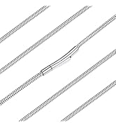 ChainsHouse 2MM Snake Chain Necklace for Men, 14K Gold/Black/Stainless Steel Simple Chains for Pe...